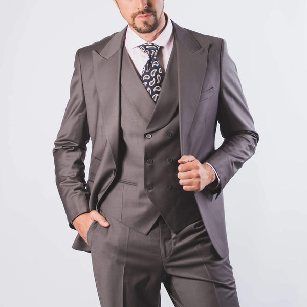Super 120's Peak Lapel Grey – John Victor