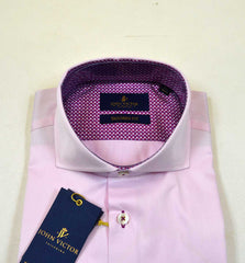 Cutaway Collar Twill Shirt Pink