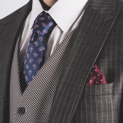 Alex Pinstripe Suit Charcoal