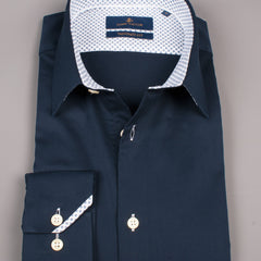 Navy Pointy Collar Shirt
