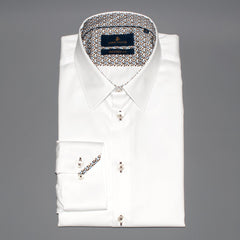 Pointy Collar Shirt White