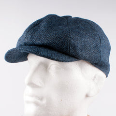 The Victor Hat Denim Herringbone Tweed